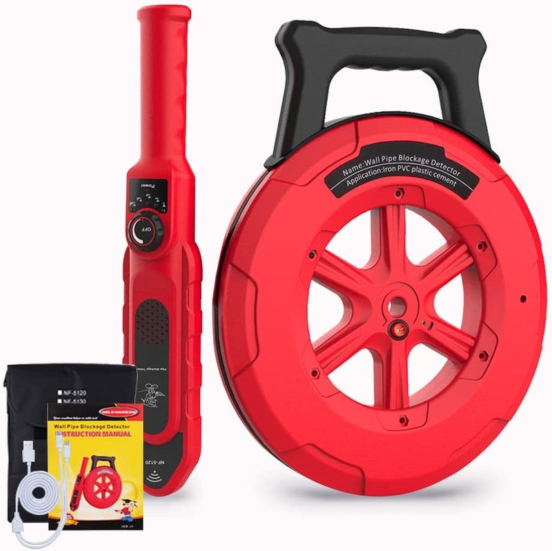 NOYAFA Pipe Blockage Detector, Water Pipe Locator Underground Diagnostic-Tool Wall Scanner Pipeline Blocking Clogging Scanner Plumbers Instrument For Metal PVC Water Pipes, 20M - Image 1